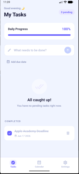 Todo List Checked Screen